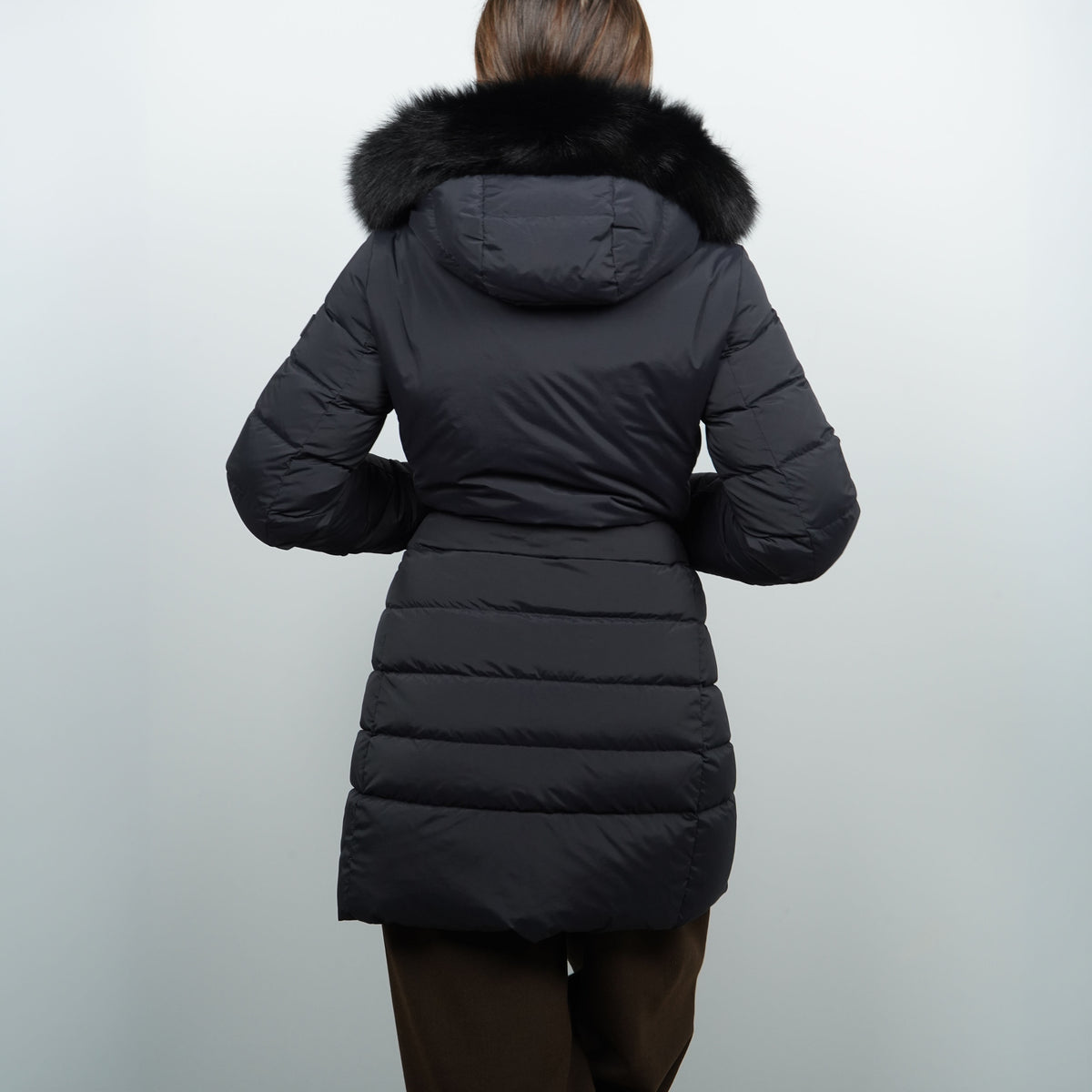 Piumino Lungo Peuterey Seriola Fur 5458 808 Blu Notte
