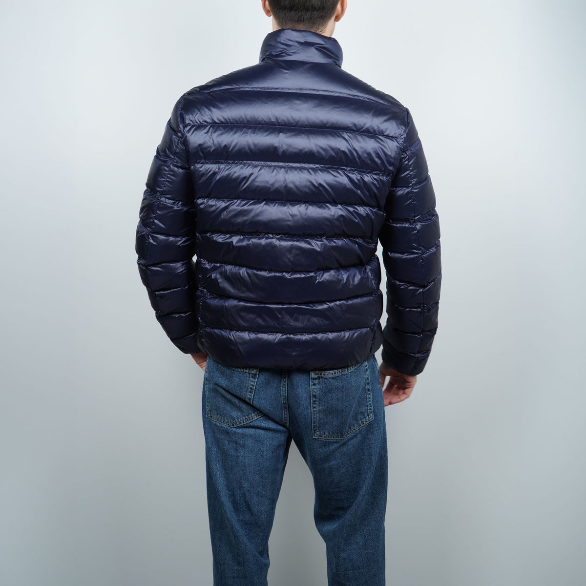 Piumino Blauer Belmont Blu Navy Lucido Imbottito in Piuma