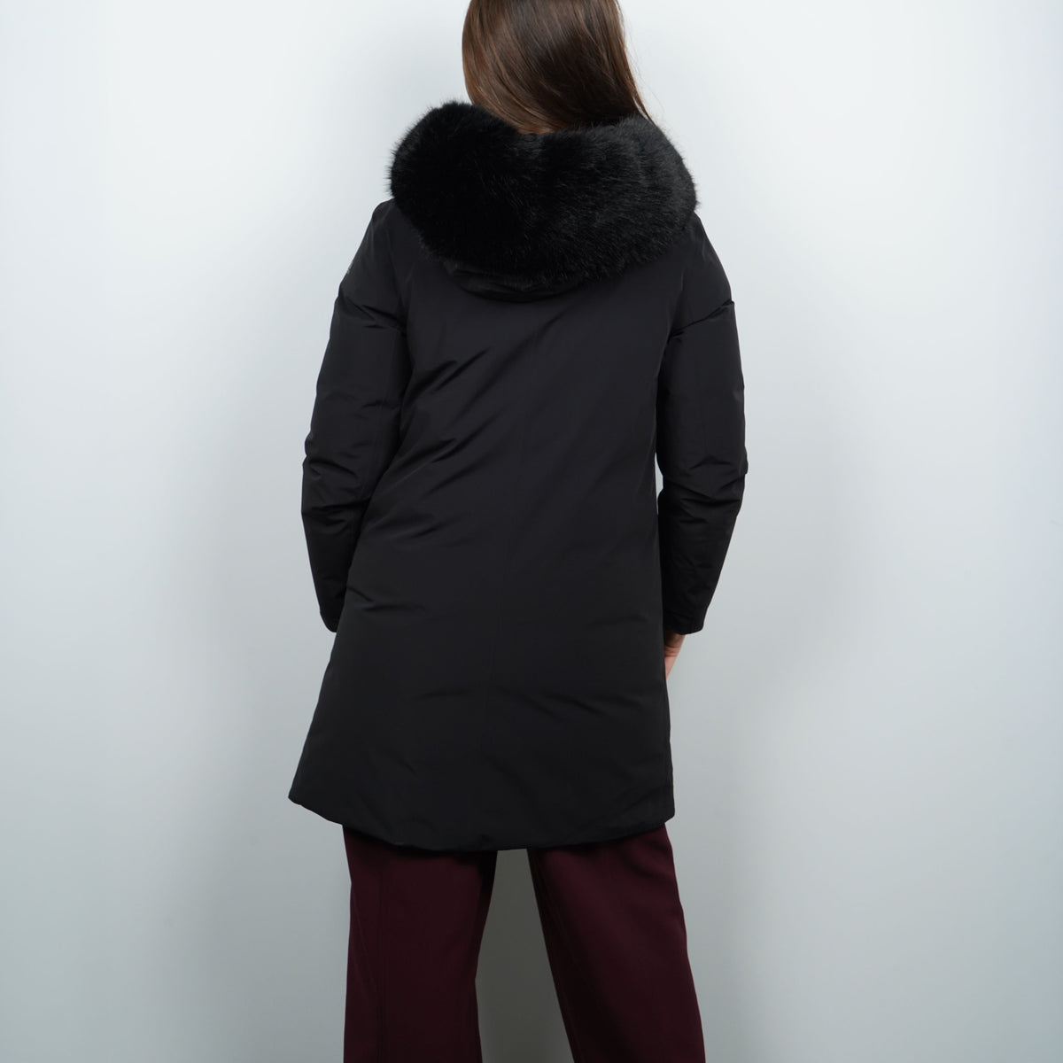 Piumino Lungo RRD W26511F Montecristo Long Fur 10 Nero