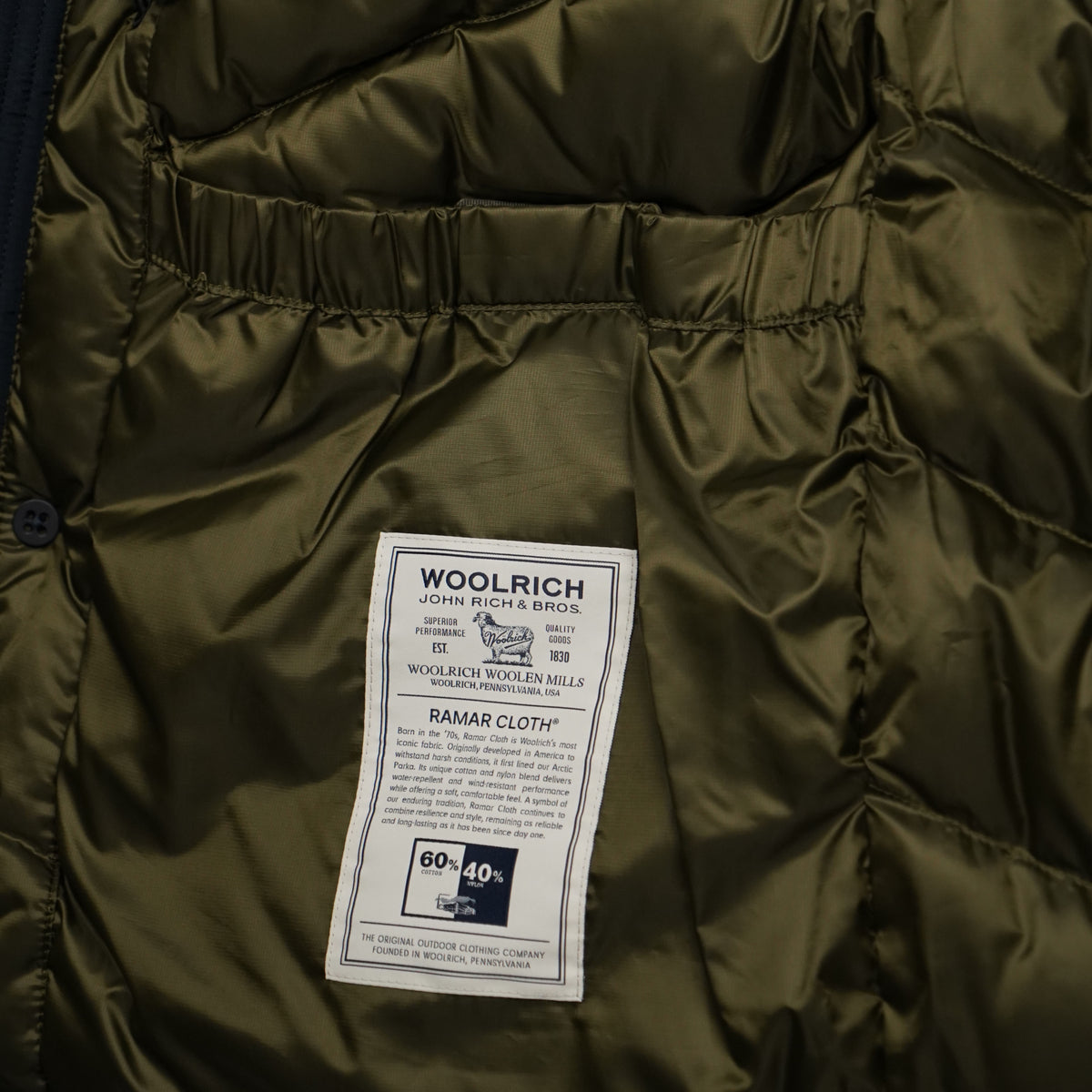 Parka Woolrich Ramar Arctic Melton Blue
