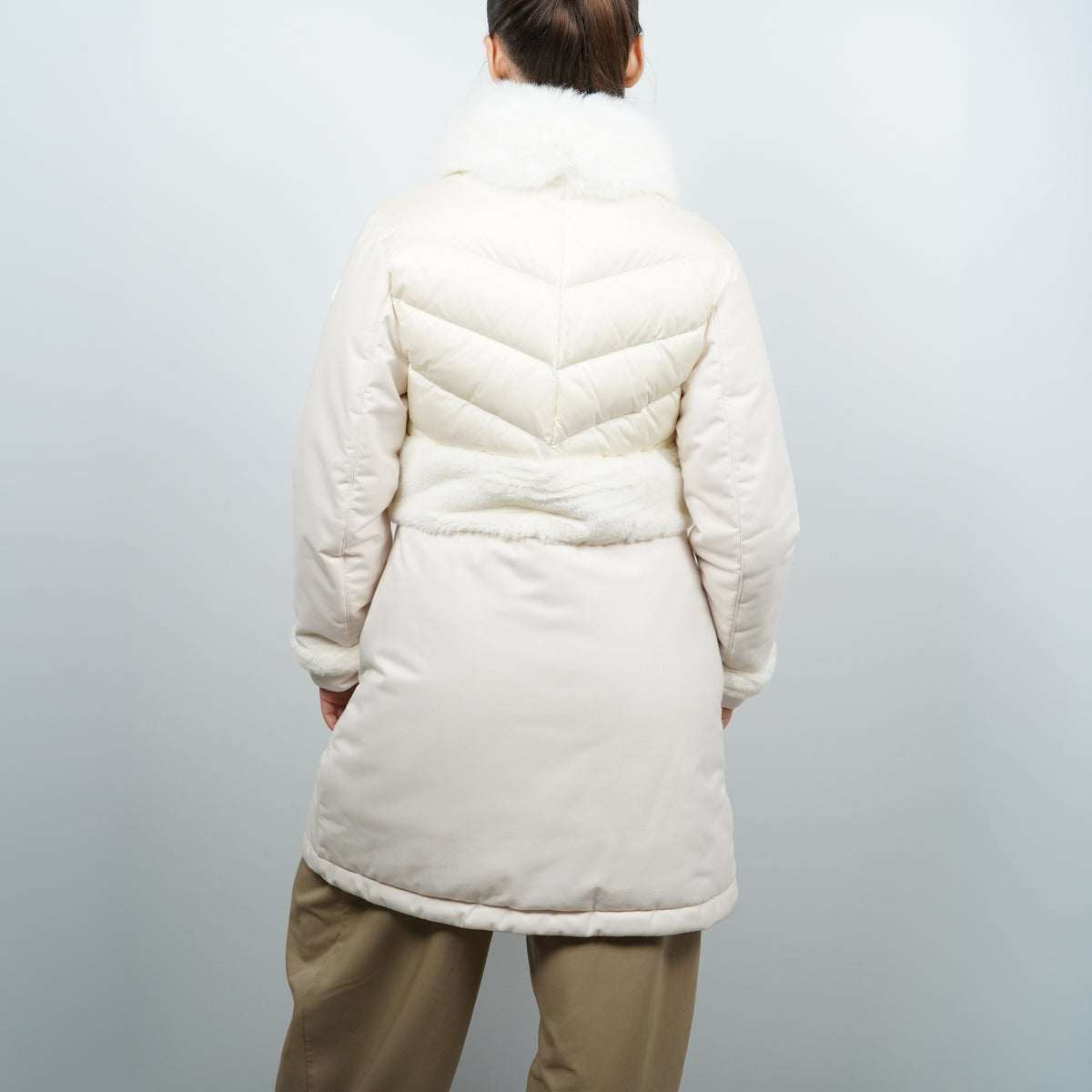 Piumino Lungo Colmar 2231E 624 Bianco Panna