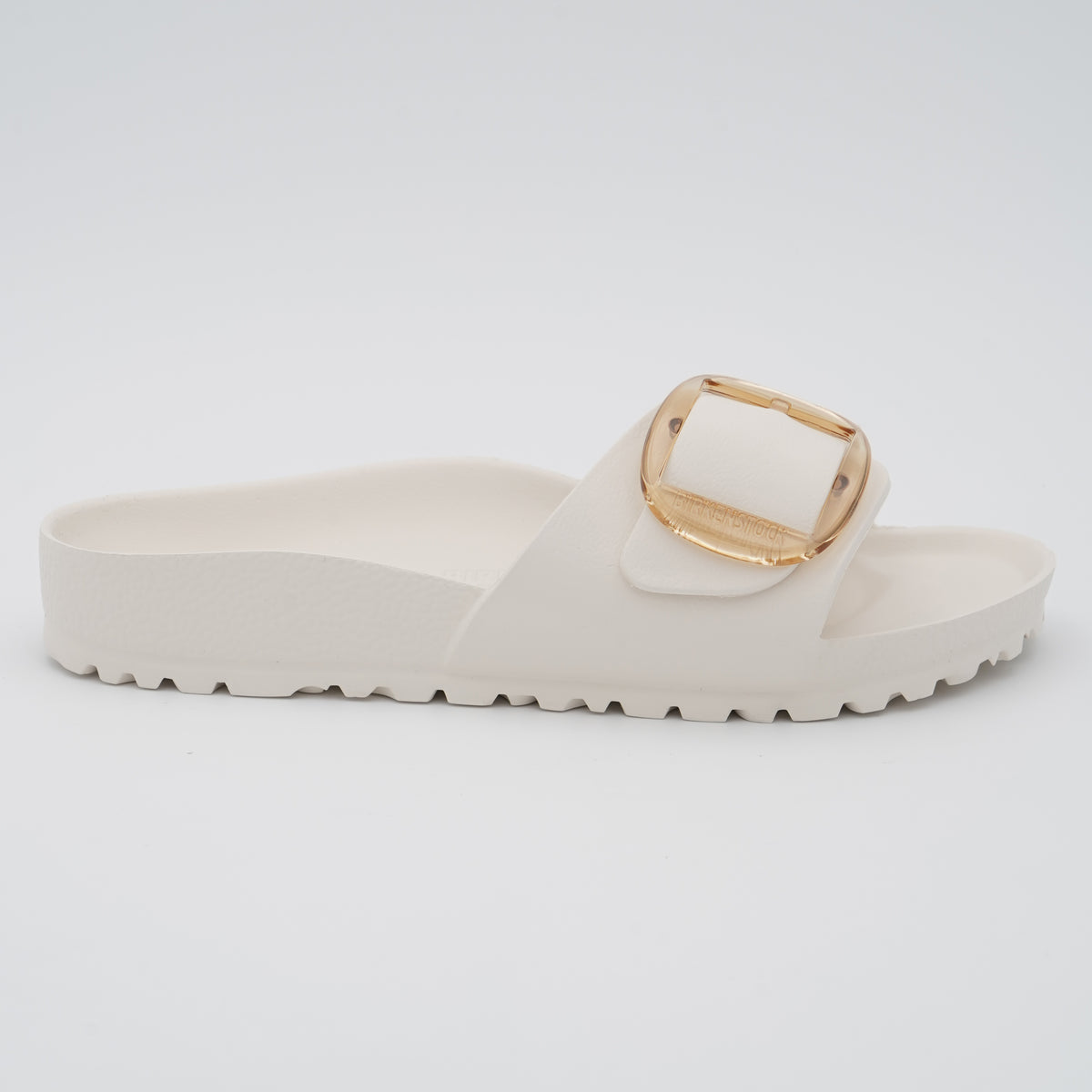 Sandalo Birkenstock Madrid Big Buckle EVA 1029633 Eggshell con Maxi Fibbia Traslucida