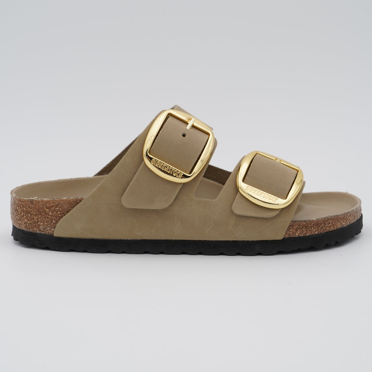 Sandalo Birkenstock Arizona Big Buckle 1030395 Tobacco Brown con Fibbie Oro