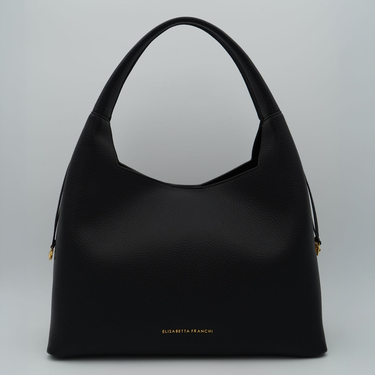 Borsa a Spalla Elisabetta Franchi BS23A66E2 Nera con Logo Oro