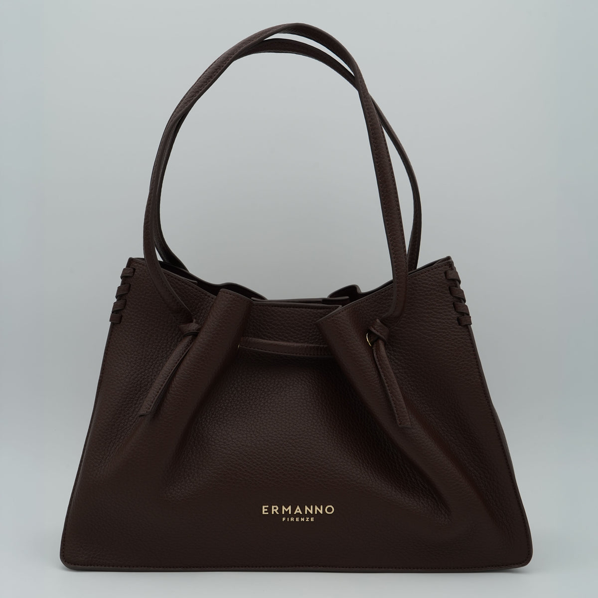 Borsa Ermanno Firenze by Ermanno Scervino Tote Benedetta 12402196 Marrone Scuro con Doppi Manici e Chiusura Magnetica