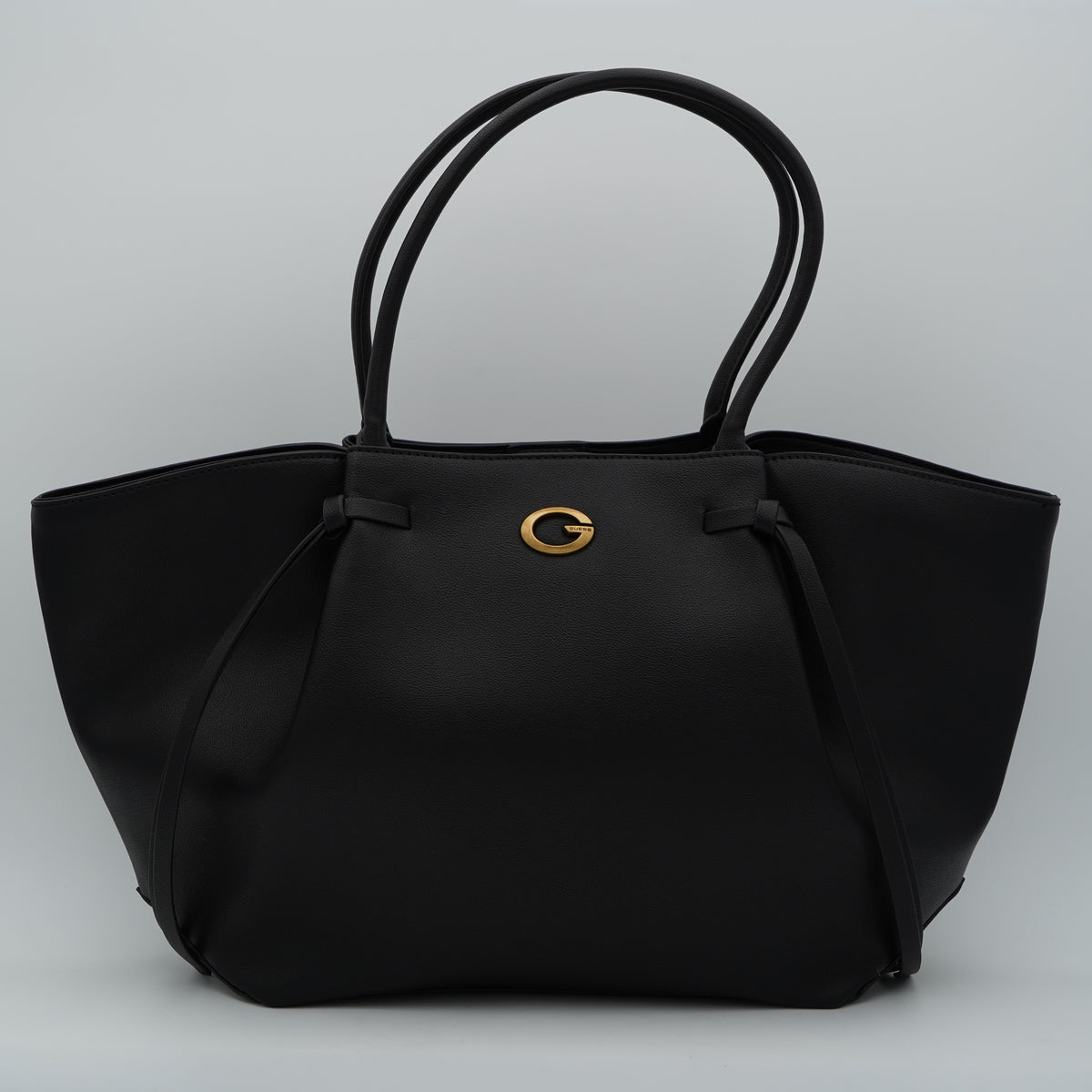 Borsa Shopper Guess Allegra HWBG2237230 Black Nera in Similpelle con Doppi Manici e Logo G Dorato