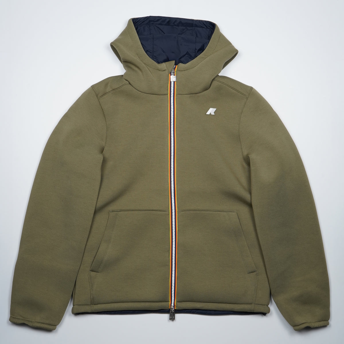 Giubbotto Kway Jack Spacer Nylon Double k8142yw D07 Verde Militare e Blu Navy