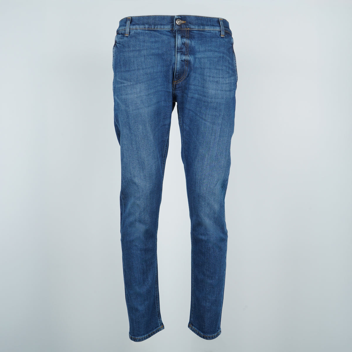 Jeans Dondup Jeff UP641DSK297UJ33-800 Blu Carrot Fit in Denim Stretch
