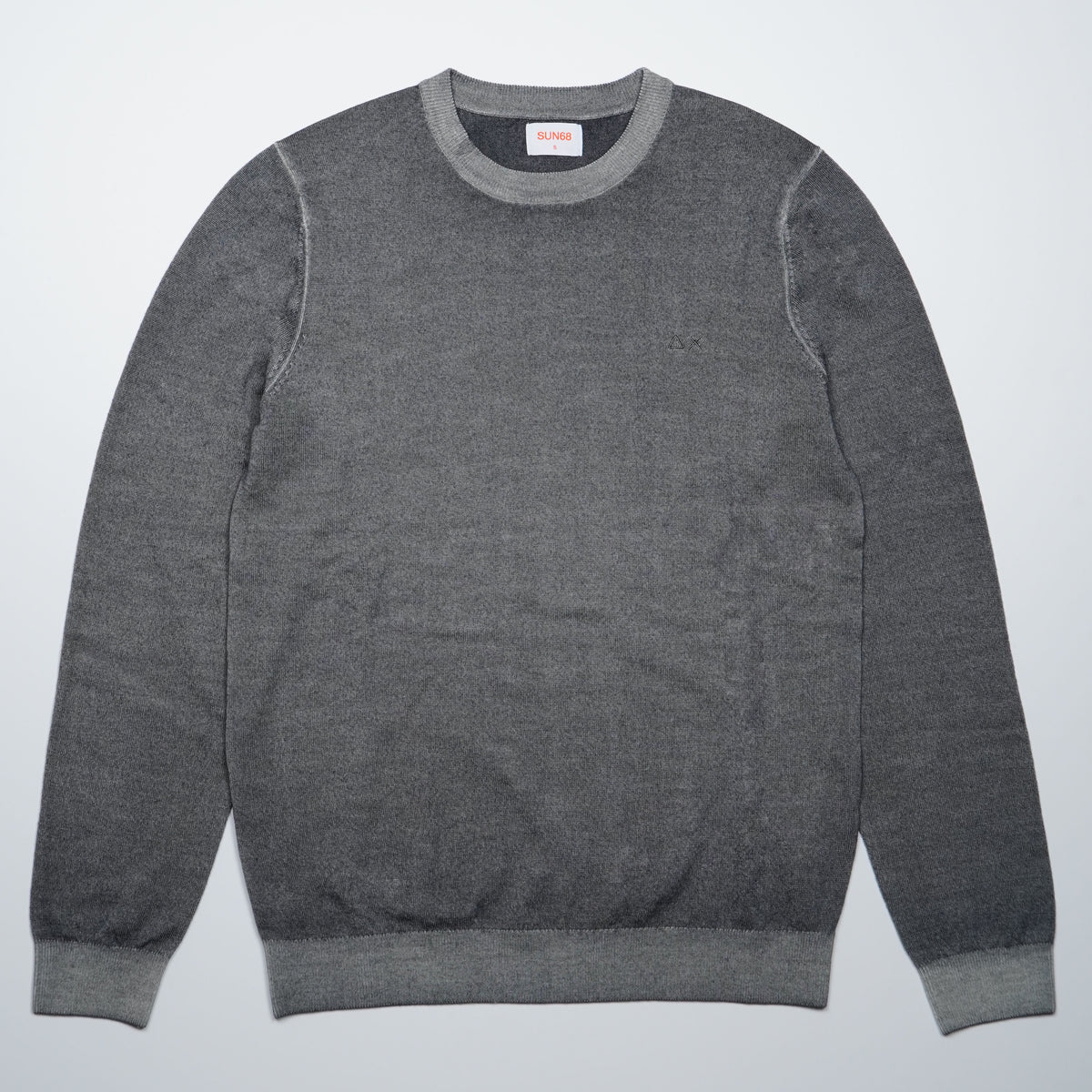 Maglione Girocollo SUN68 Vintage Dyed Wool K46129-98 Stone in Lana