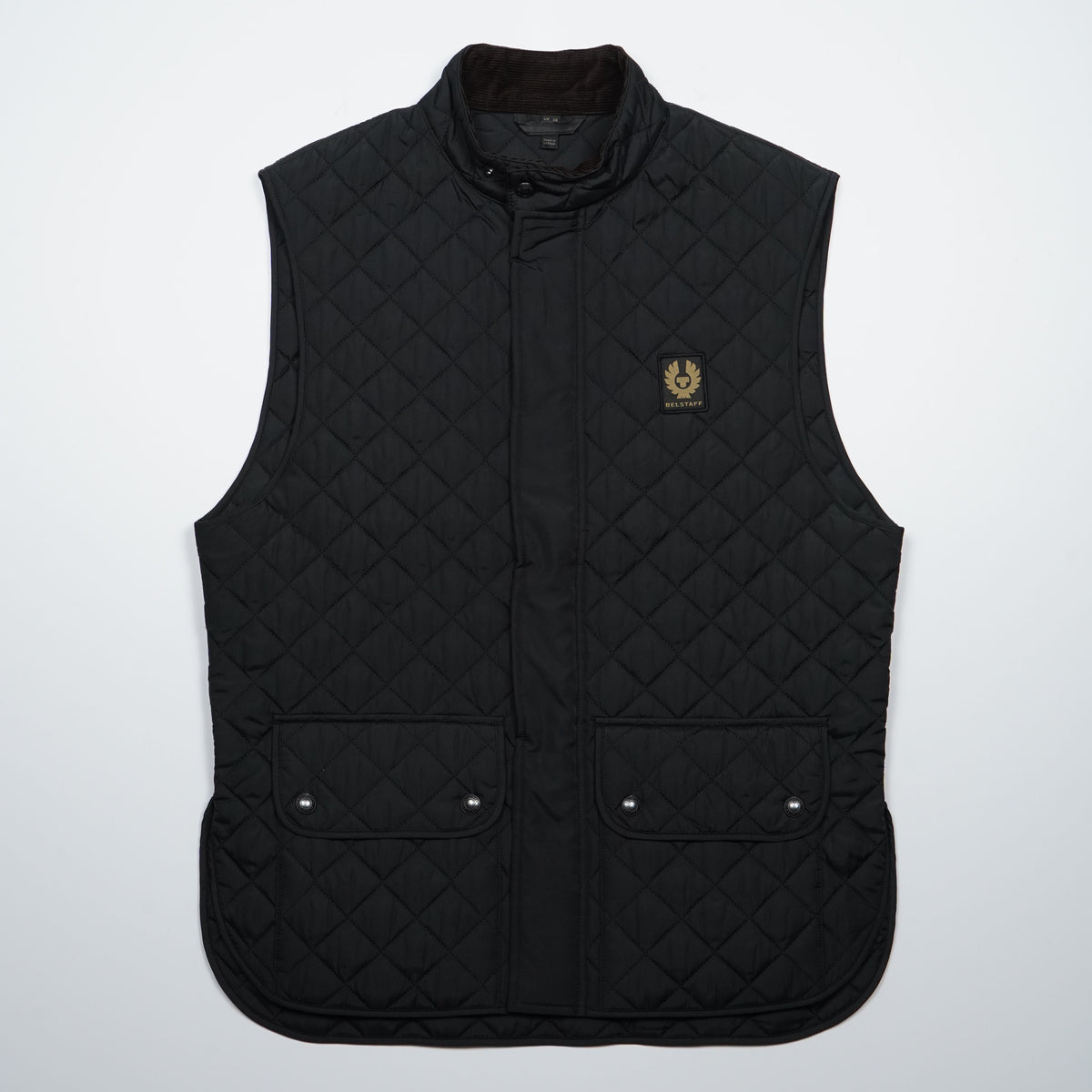 Gilet Belstaff Icon Nero Trapuntato con Collo Alto