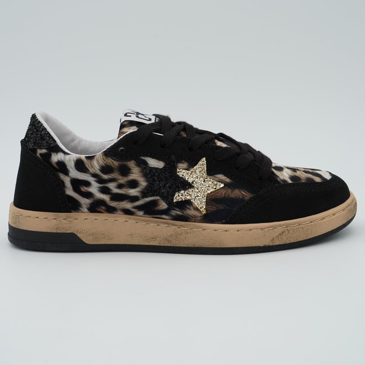 Sneakers 2Star 5212 Leo Nero con Stelle Glitter