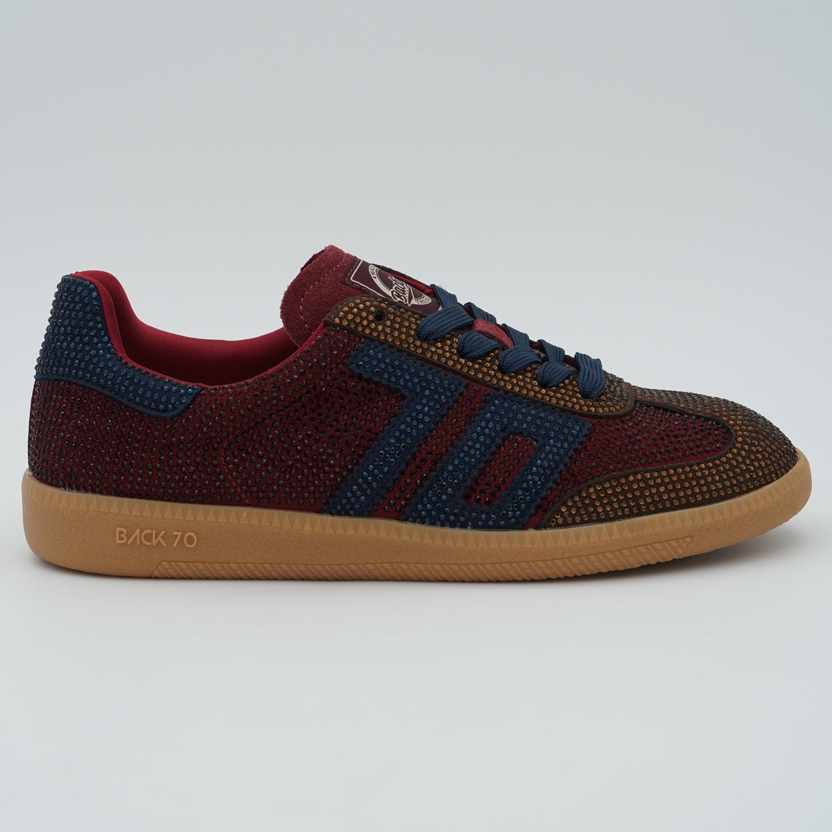 Sneakers Back 70 Cloud Strass Coffee Navy 70 con Cristalli