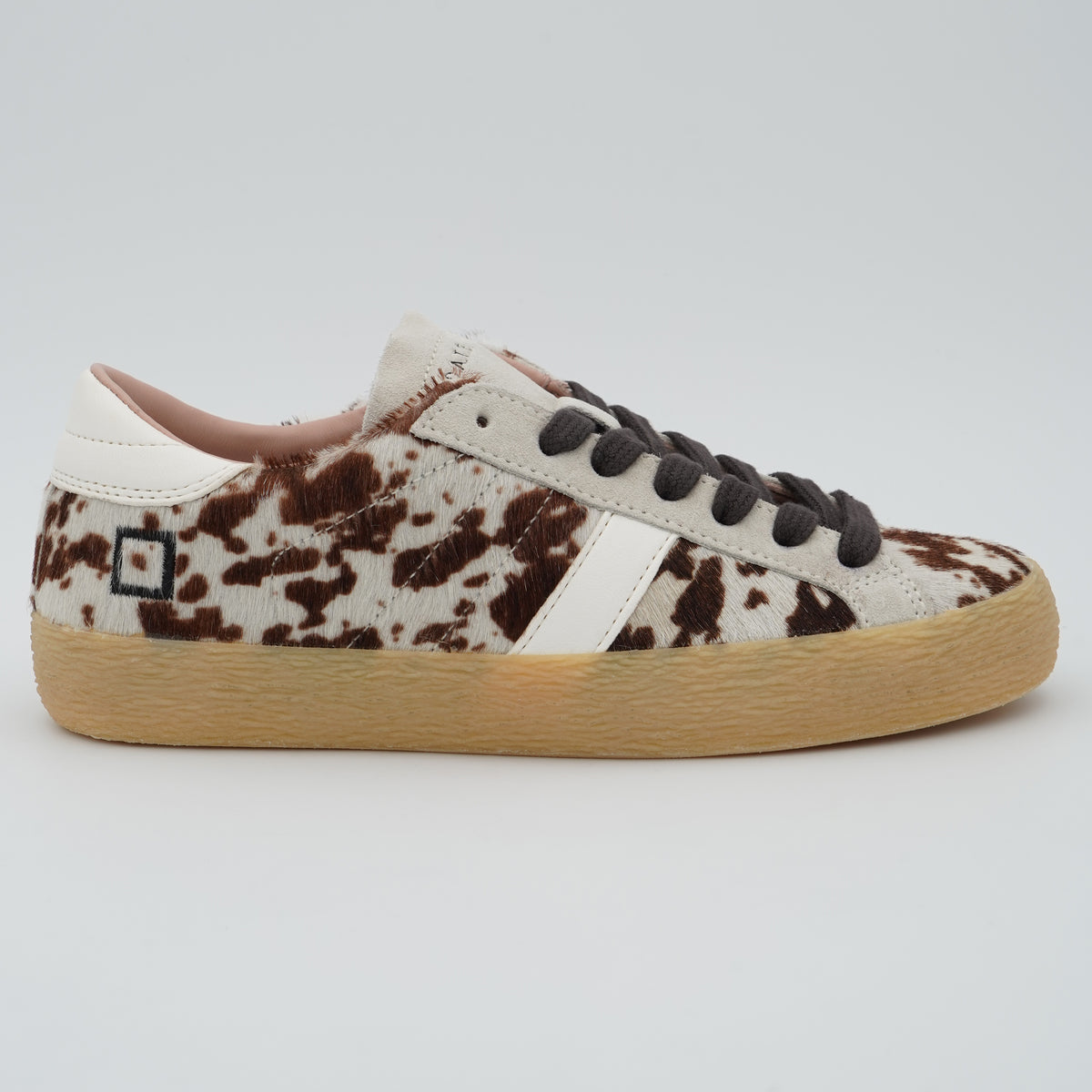 Sneakers D.A.T.E. Hill Low Pony W451HLPNCW Cow in Cavallino Effetto Muccato