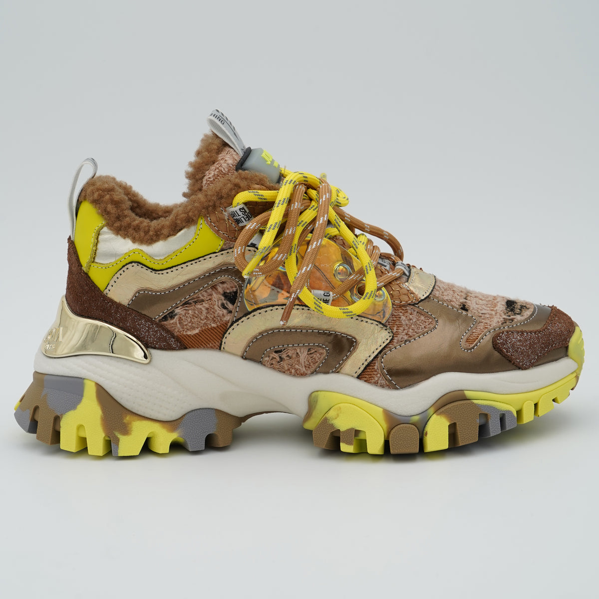 Sneakers Joia Paris 202602W124 Level Brown Yellow Chunky Multimateriale