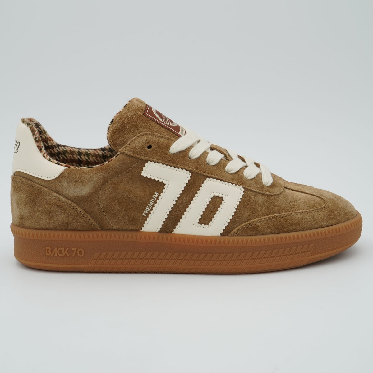 Sneakers Back 70 Double 108028 Suede Camel Butter in Camoscio