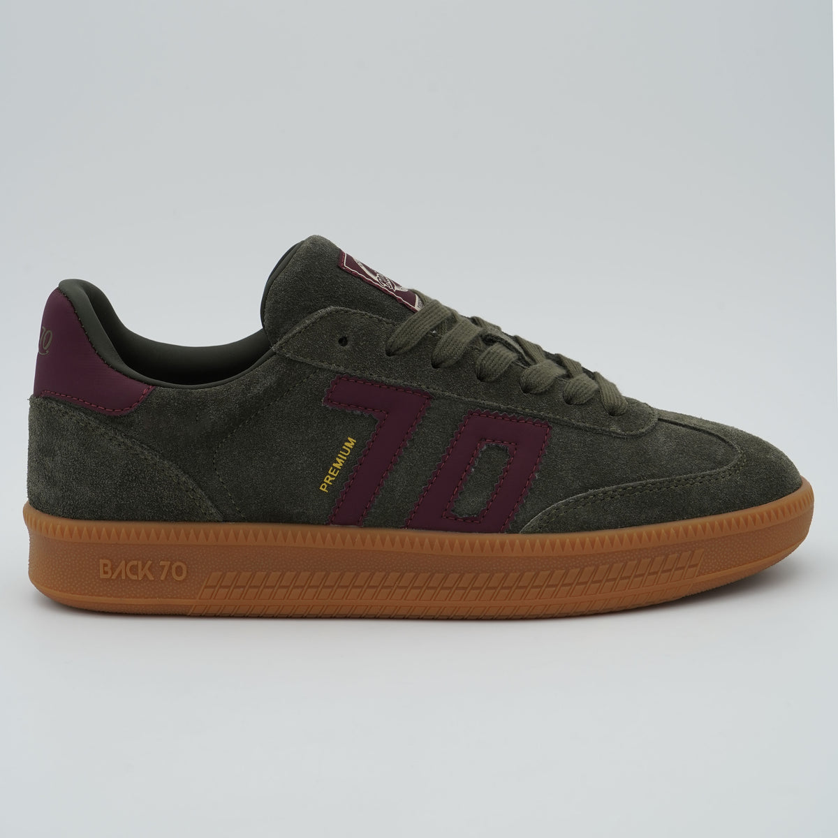 Sneakers Back 70 Double 108028-000051 Suede Olive Wine Verde Bordeaux