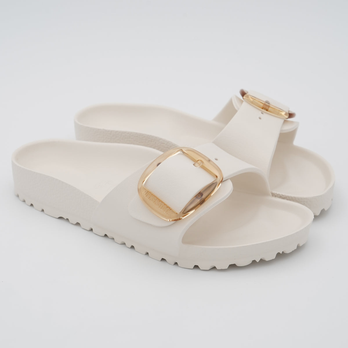 Sandalo Birkenstock Madrid Big Buckle EVA 1029633 Eggshell con Maxi Fibbia Traslucida
