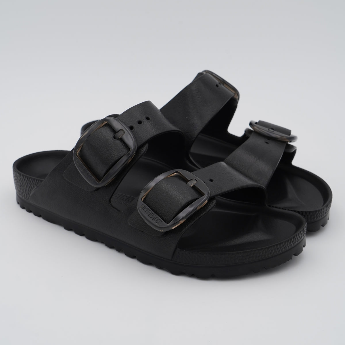 Sandalo Birkenstock Arizona Big Buckle EVA 1029641 Black con Maxi Fibbie Traslucide