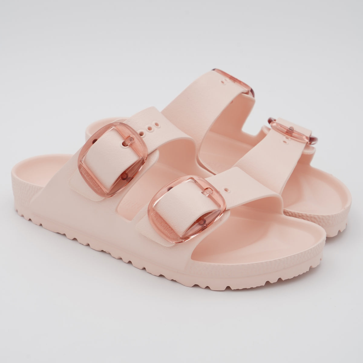 Sandalo Birkenstock Arizona Big Buckle EVA 1031283 Light Rose con Maxi Fibbie Traslucide