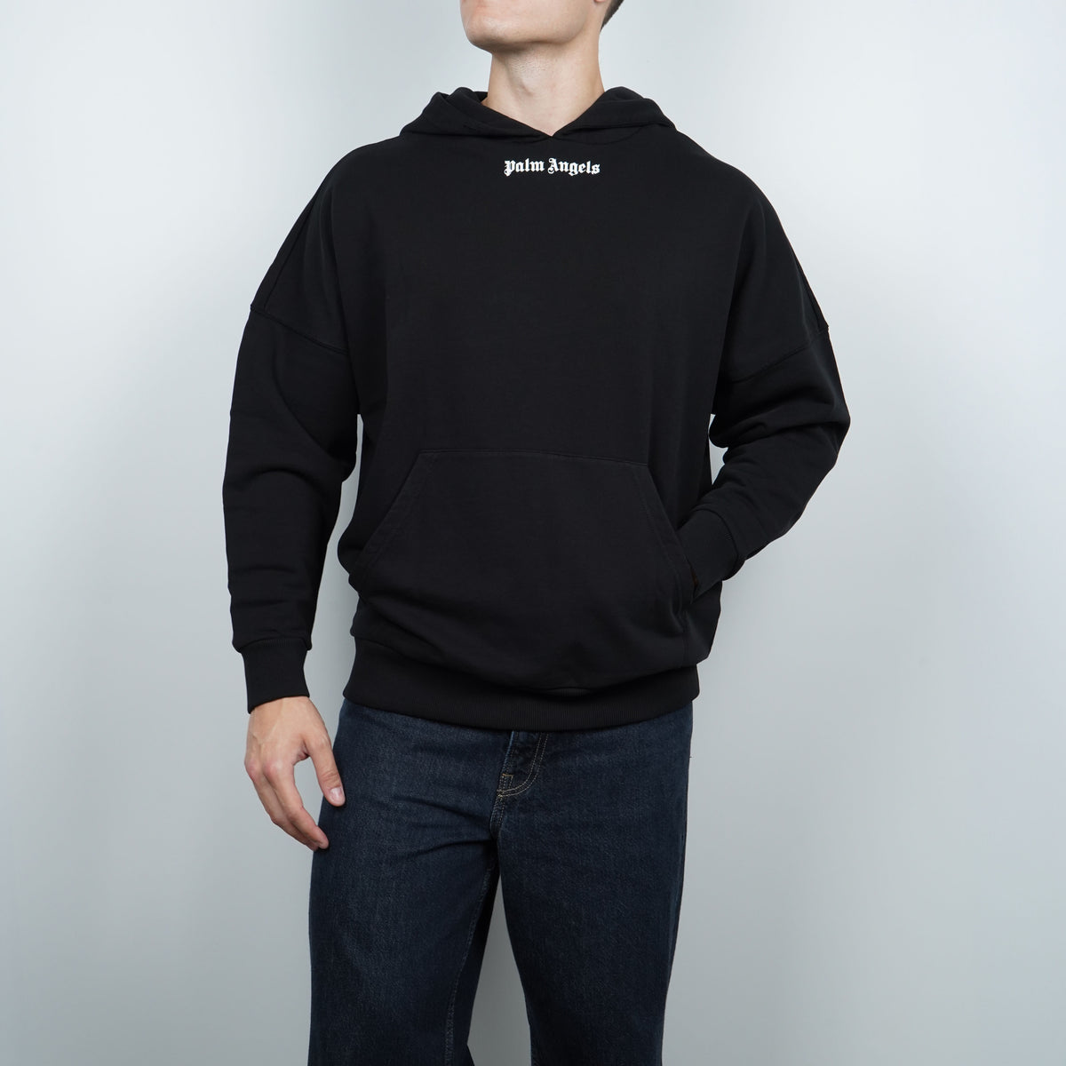 Felpa Palm Angels Classic Logo Over Hoodie PAMBB002FL001-1003 Black / Off White