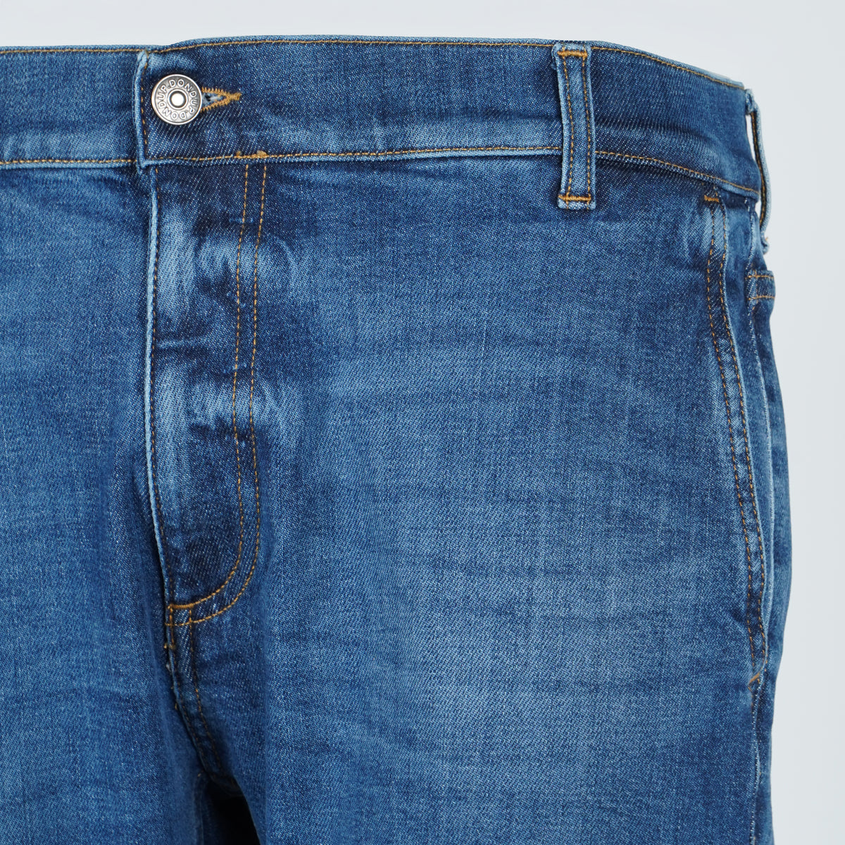 Jeans Dondup Jeff UP641DSK297UJ33-800 Blu Carrot Fit in Denim Stretch