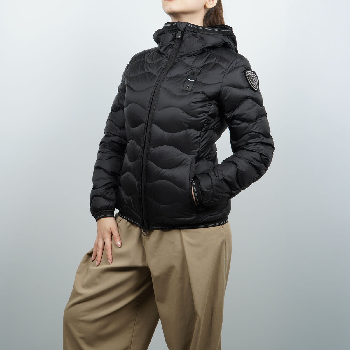 Piumino Blauer Camelia 26WBLDC03033 999EI Nero con Imbottitura in Piuma