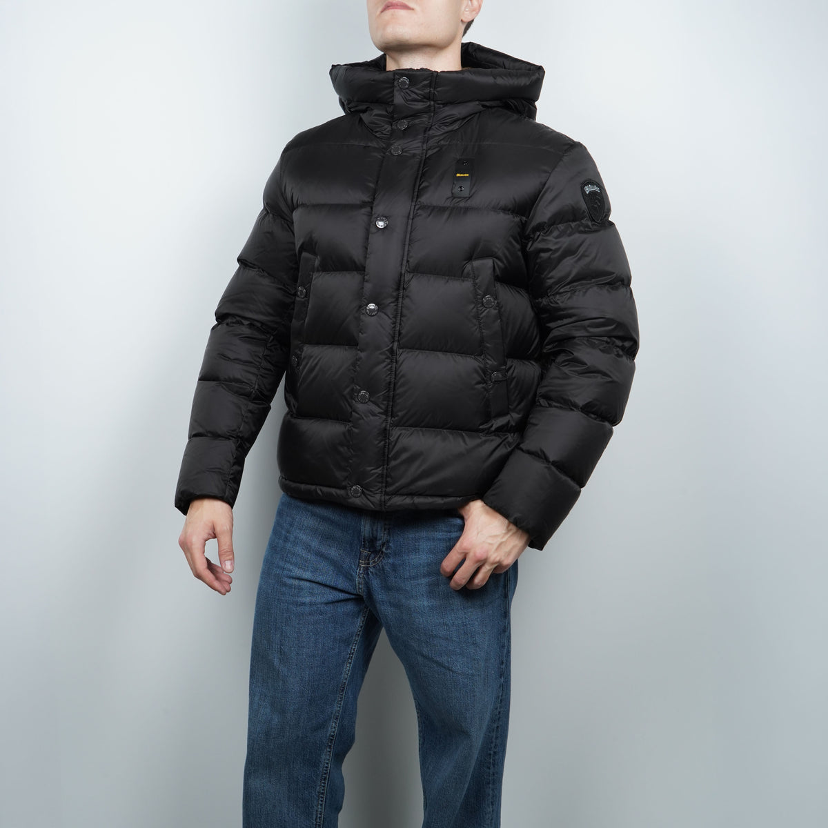 Piumino Blauer Clipper c03025 Nero con Imbottitura in Piuma