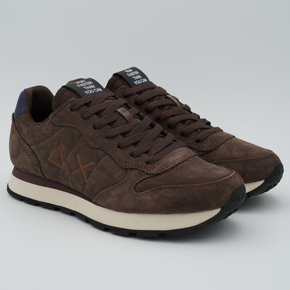 Sneakers SUN68 Tom Suede Z46106 08 Marrone in Camoscio con Logo Ricamato e Suola EVA