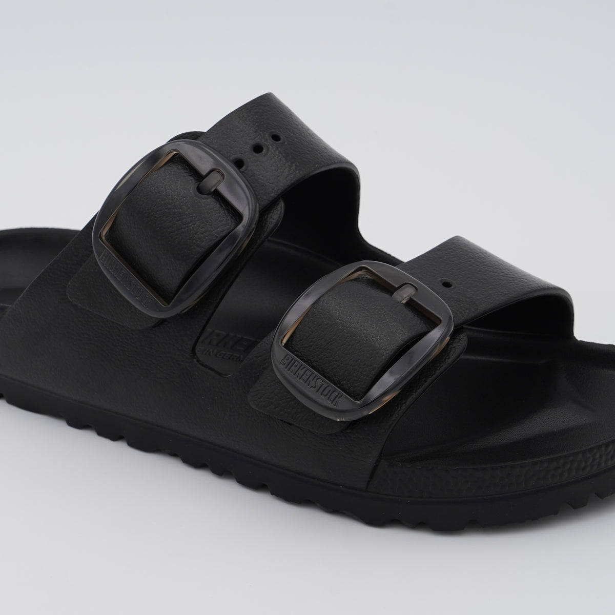 Sandalo Birkenstock Arizona Big Buckle EVA 1029641 Black con Maxi Fibbie Traslucide