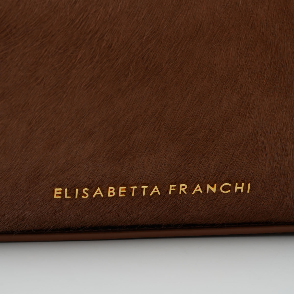 Pochette Donna Elisabetta Franchi BS11A67E2 Sigaro con Dettagli Oro