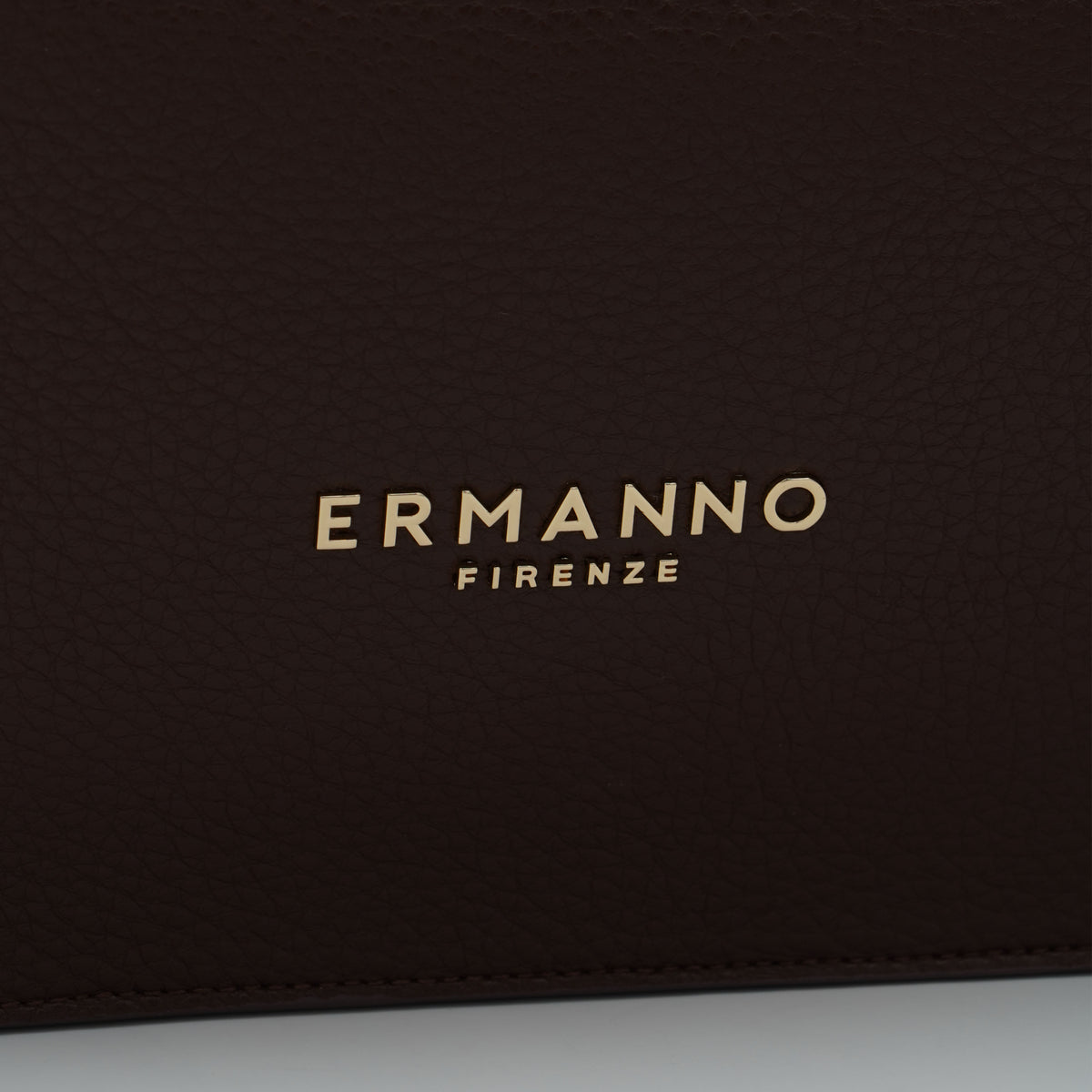 Borsa Hobo Ermanno Firenze by Ermanno Scervino Benedetta 12402198 Marrone Scuro con Manico a Spalla, Dettagli Oro e Logo Frontale