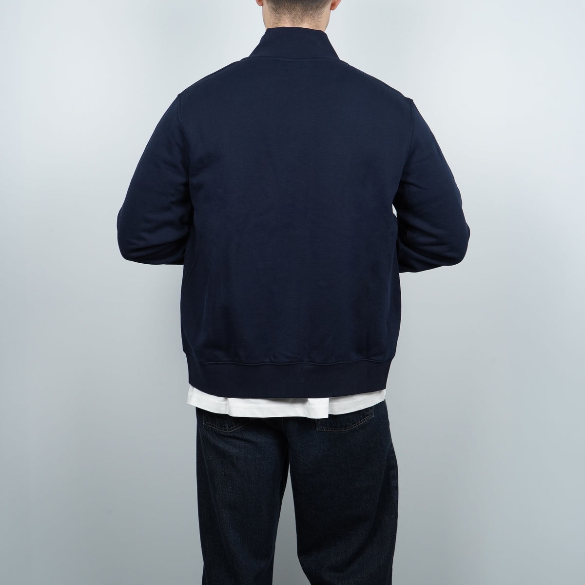 Cardigan SUN68 Basic Fleece F46105-07 Navy Blue in Felpa di Cotone