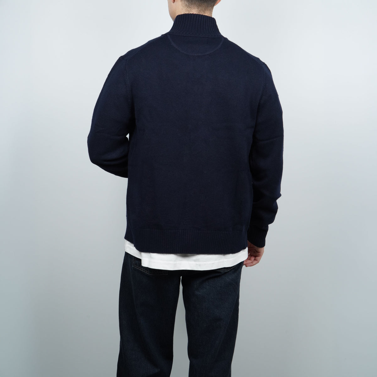 Cardigan SUN68 Buttons Warm Wool K46113-07 Navy Blue in Misto Lana e Cashmere