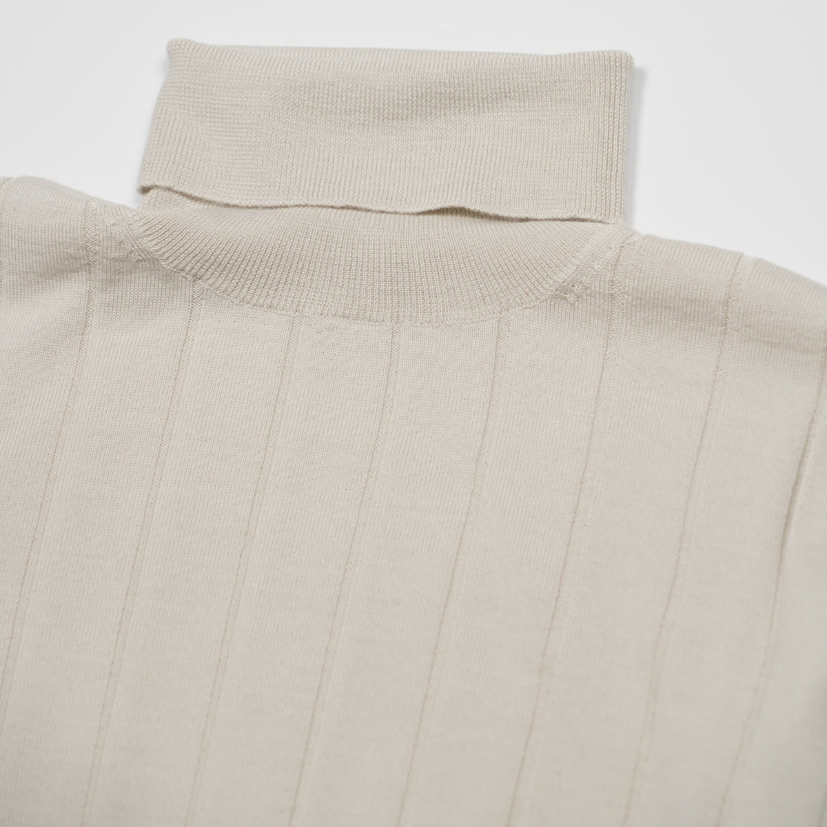 Maglione Dolcevita a Coste Kangra W7K4006BIS-00824 Bianco Panna