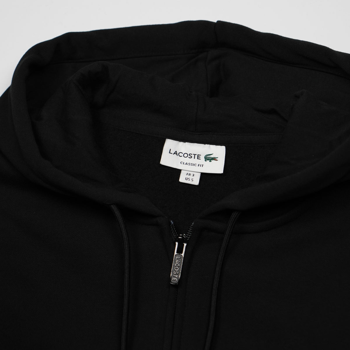 Felpa Lacoste SH8864-00-031 Noir con Cappuccio Full Zip Classic Fit