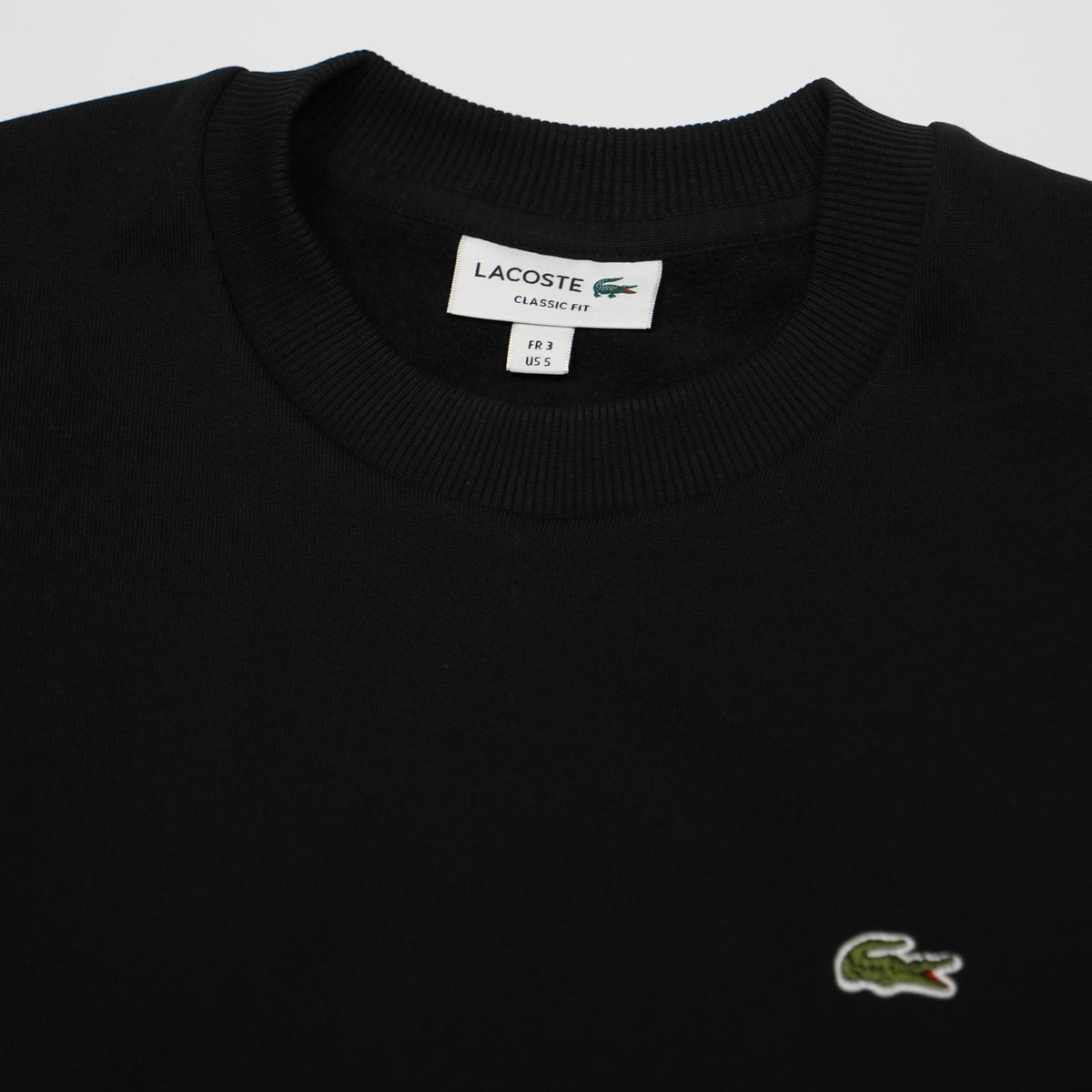 Felpa Lacoste SH8868-00-031 Noir Girocollo in Cotone Felpato Classic Fit
