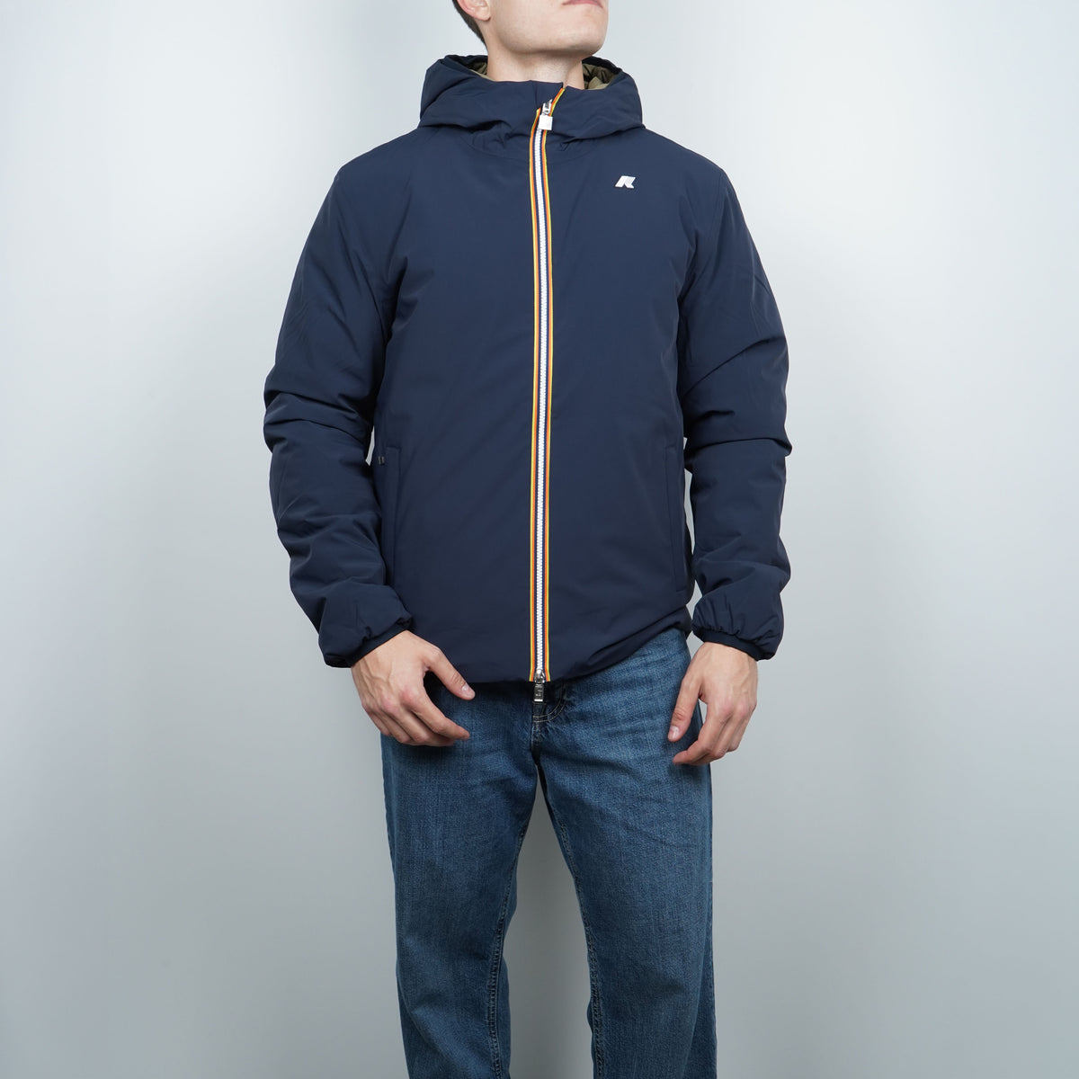 Giubbotto Kway Jack ST Warm Double k6128vw D0C Blu Navy e Verde Militare