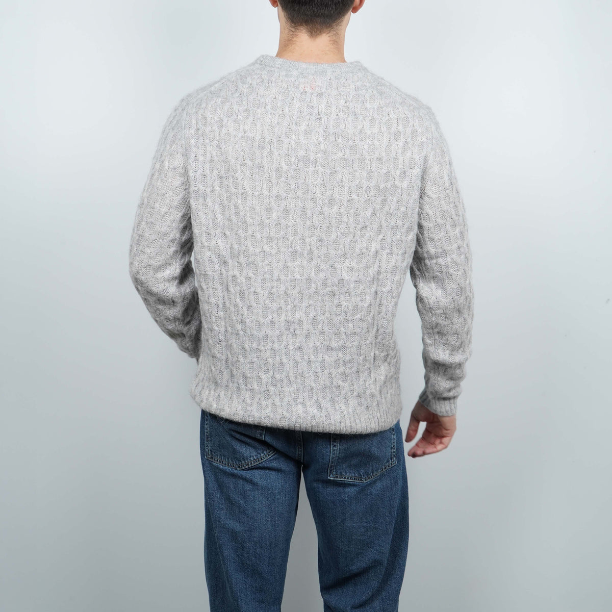 Maglione Girocollo SUN68 Crewneck Fancy Knit Alpaca Soft Touch K46155-06 Grigio