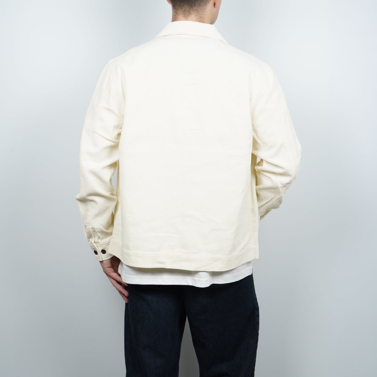 Overshirt SUN68 Corduroy S46111-31 Bianco Panna in Velluto di Cotone