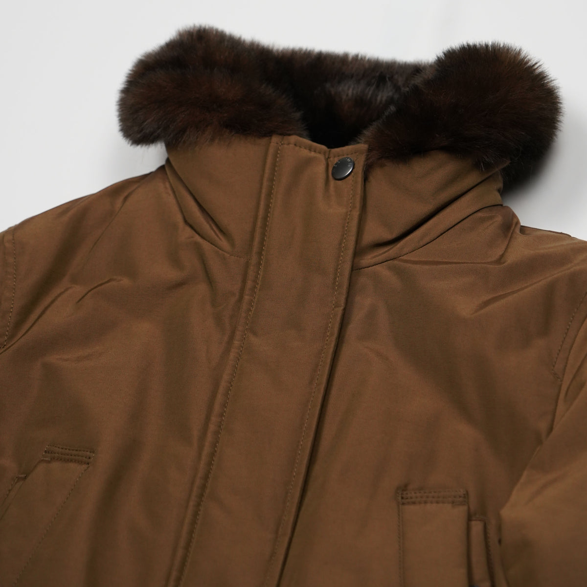 Parka Woolrich Erie 2245frut0001 Marrone con Pelliccia