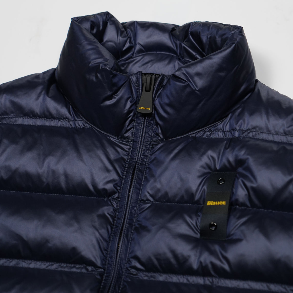 Piumino Blauer Belmont Blu Navy Lucido Imbottito in Piuma
