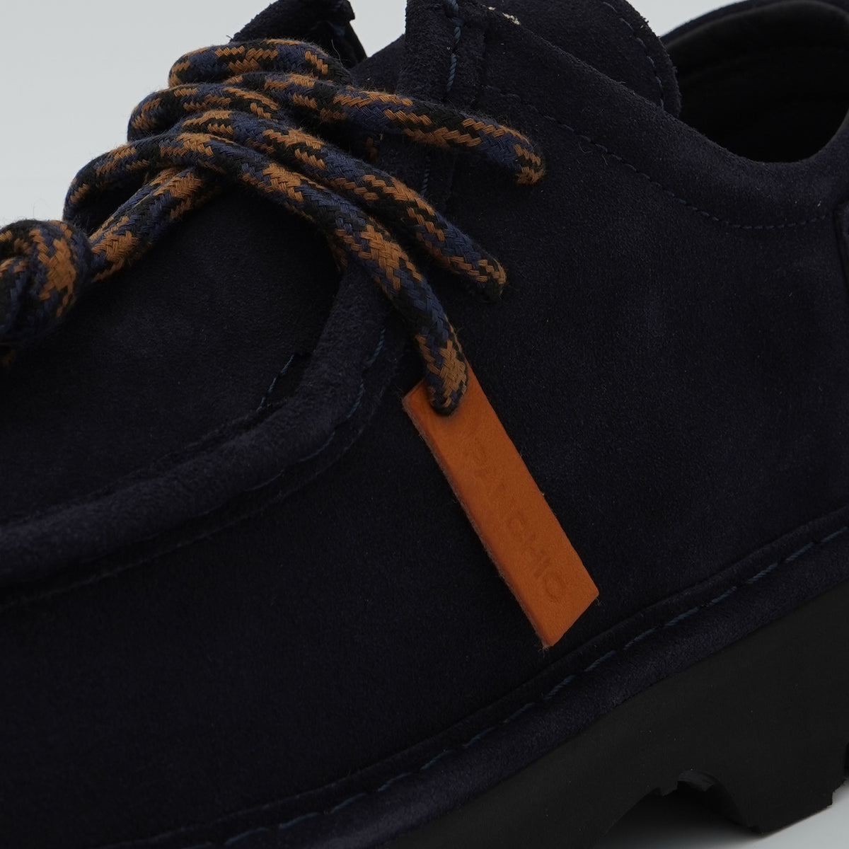Scarpa Panchic Dune P009M014 T025 Space Blu in Camoscio con Lacci Tricolore e Suola Carrarmato in EVA