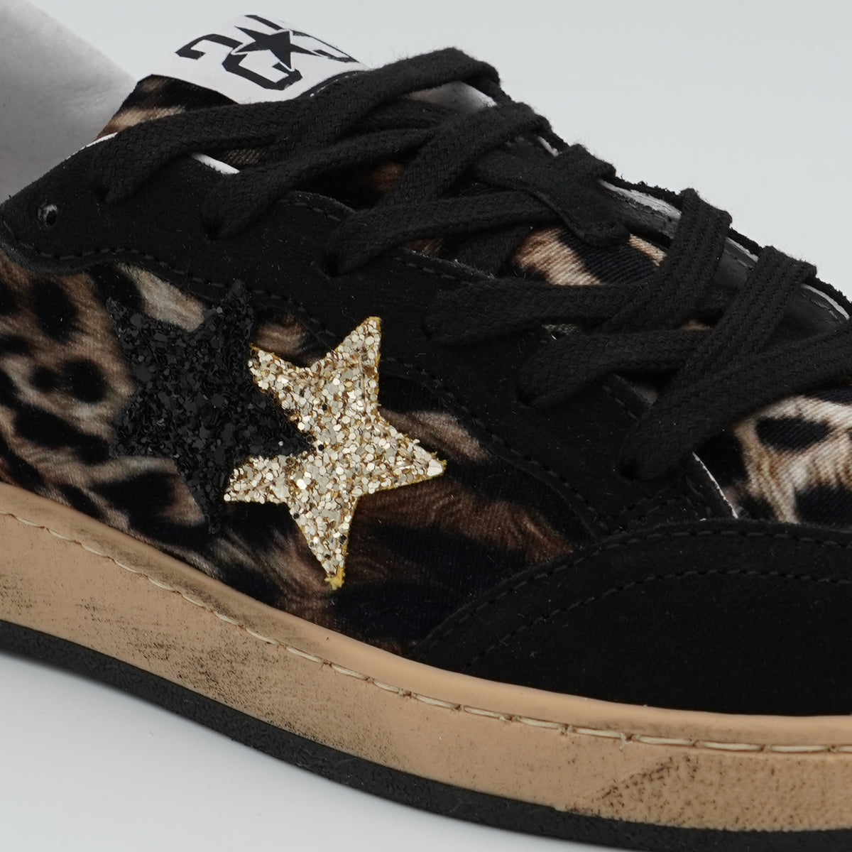 Sneakers 2Star 5212 Leo Nero con Stelle Glitter