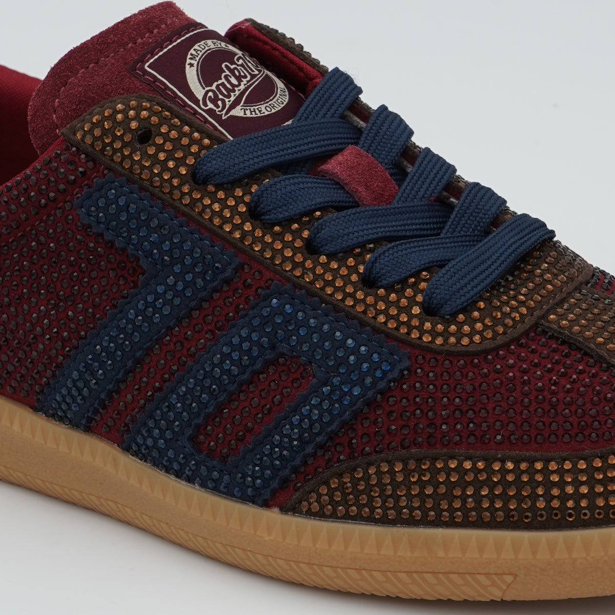 Sneakers Back 70 Cloud Strass Coffee Navy 70 con Cristalli