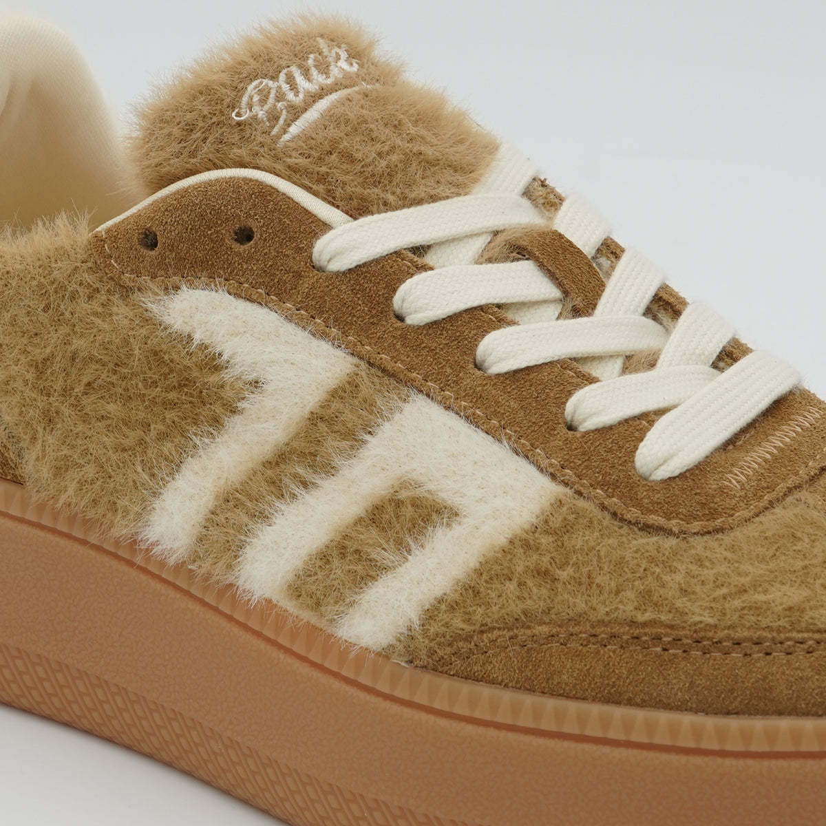 Sneakers Back 70 M004 Mohair Cuoio Butter con Suola Platform