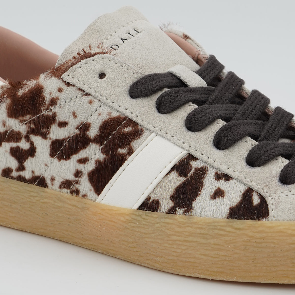 Sneakers D.A.T.E. Hill Low Pony W451HLPNCW Cow in Cavallino Effetto Muccato