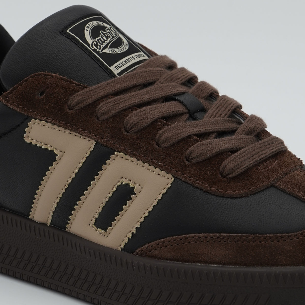 Sneakers Back 70 Double 108028-000035 Vegetal Black Beige in Pelle e Suede