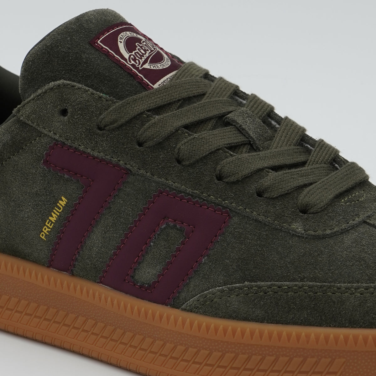 Sneakers Back 70 Double 108028-000051 Suede Olive Wine Verde Bordeaux