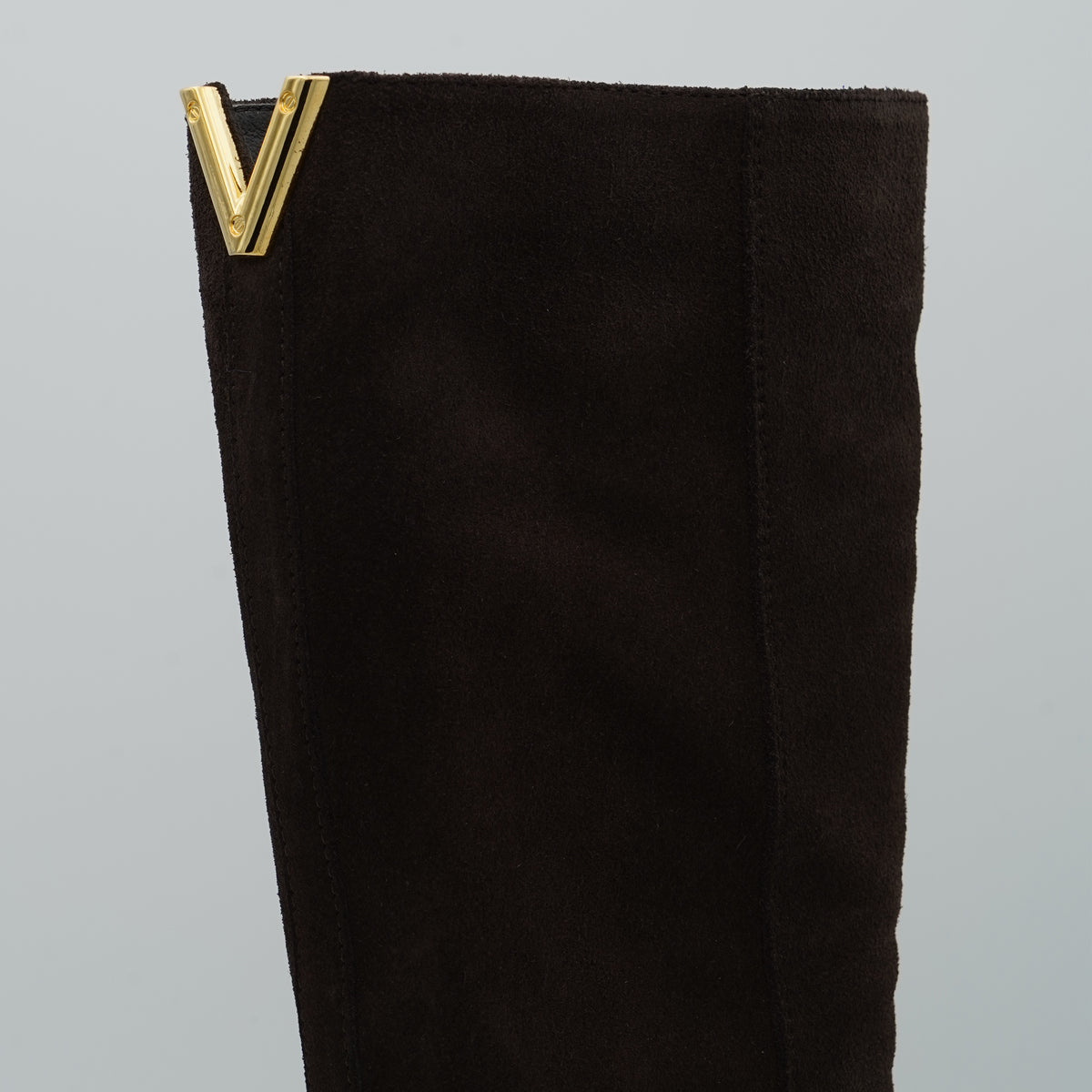 Stivale Via Roma 15 4446 Velour Testa di Moro con Dettaglio Oro