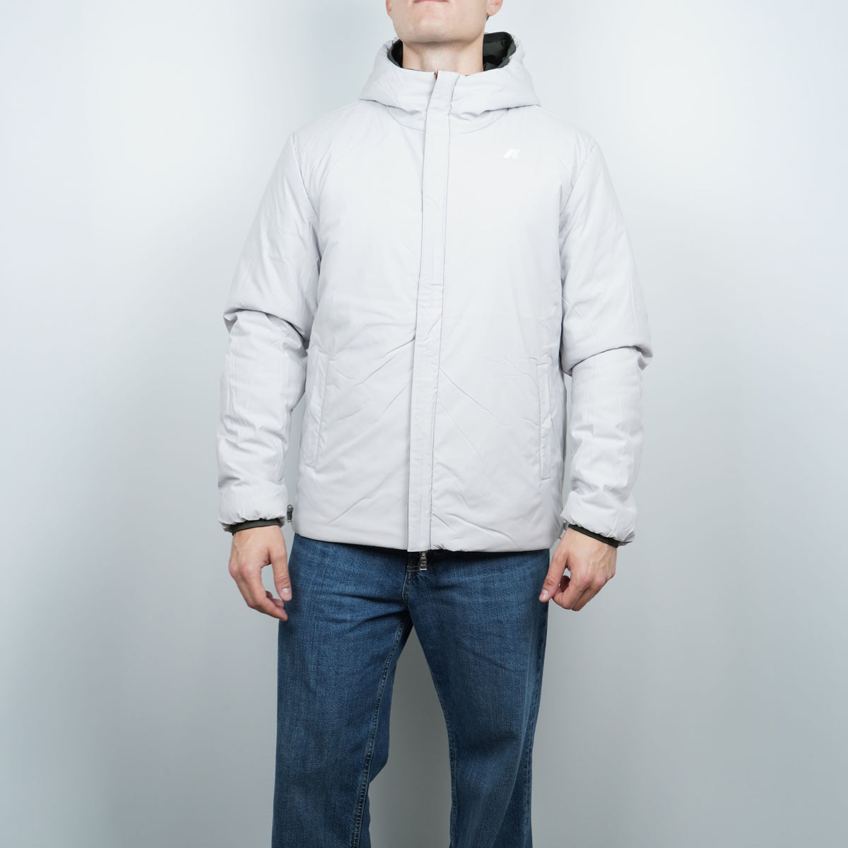 Giubbotto Kway Jack ST Warm Double k6128vw DD5 Verde Scuro e Grigio